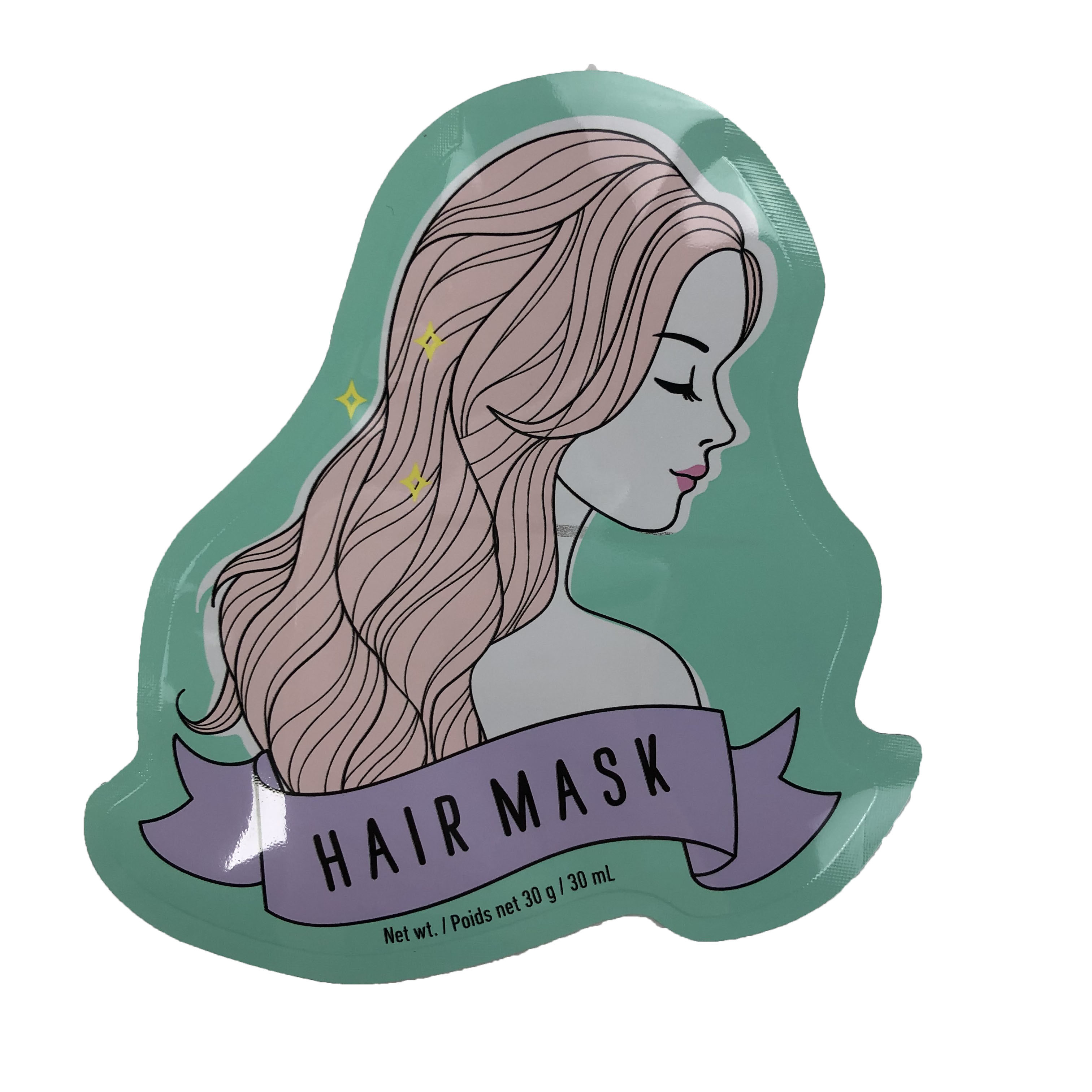 Сумка мешков неправильной формы плоская упаковывая для полиэтиленового пакета печатания цифров маски волос конфеты