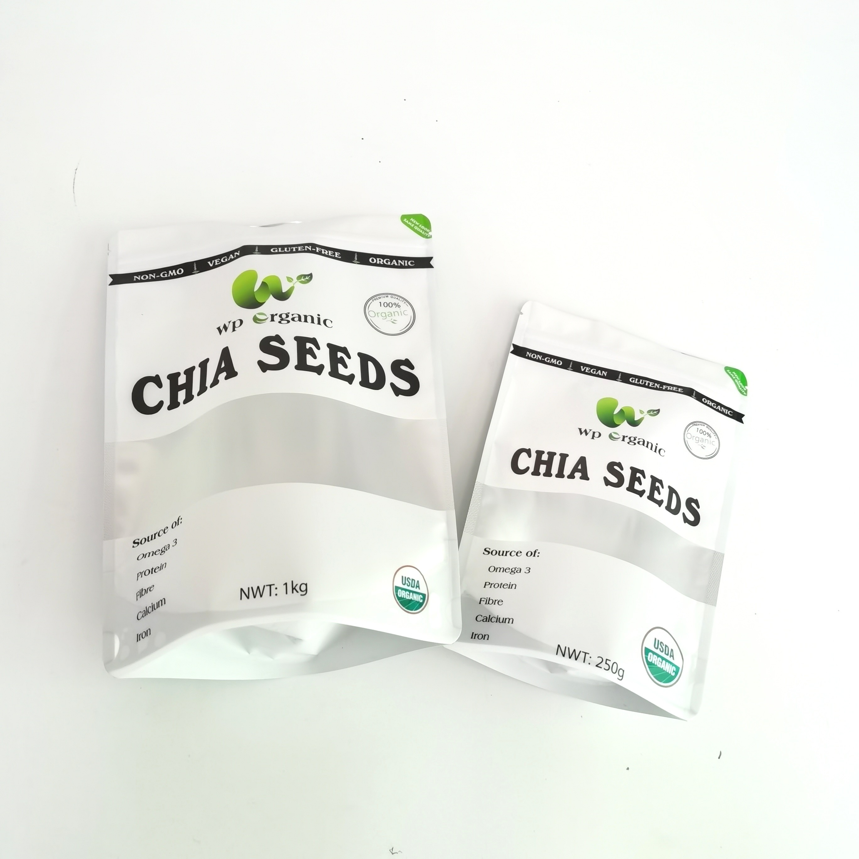 Цифров печатая Chia осеменяет мешок Resealable чая качества еды сумки чая упаковывая Ziplock с ясным окном