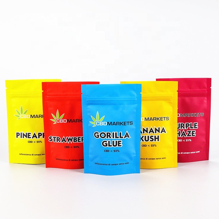 Resealable засоритель CBD VMPET 180mic Mylar стоит вверх мешок