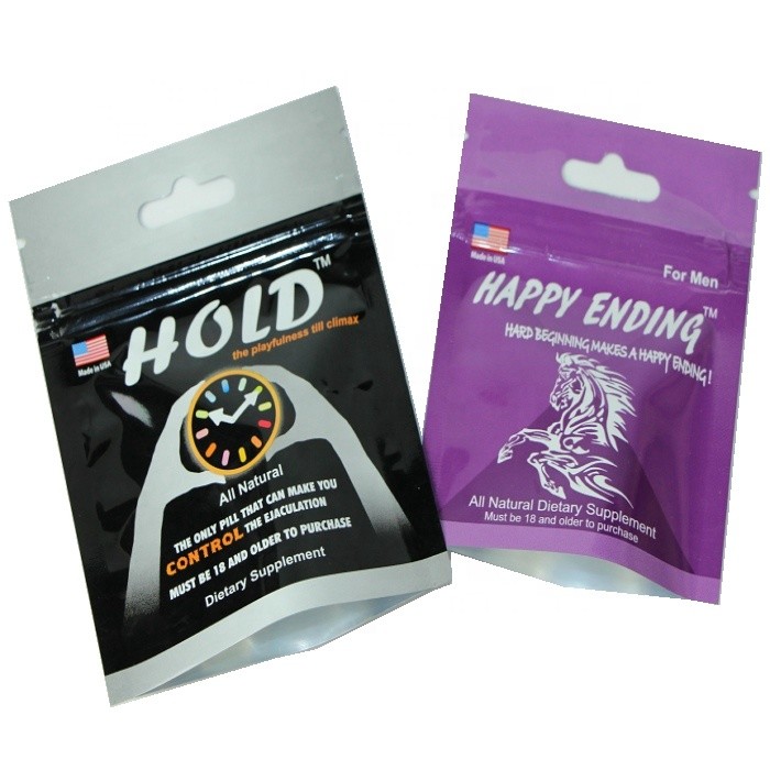 Напечатанная меткой частного назначения таблетки фольги отверстия вида пластиковая упаковка Ziplock верхней небольшой мужской сексуальной упаковывая для упаковки таблеток