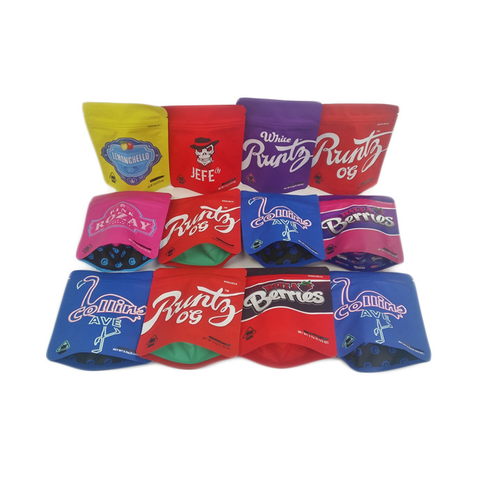 Подготавливайте к запаху корабля придайте непроницаемость цветок конопли мягкого прикосновения молнии фольги мешка 3.5g съестной Resealable упаковывая сумку Mylar