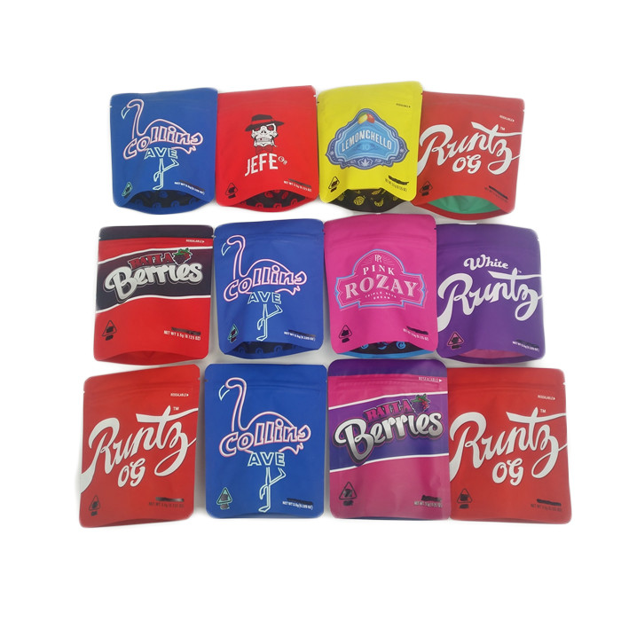 Полиэтиленовые пакеты фольги мягкого прикосновения 3.5g Ziplock пахнут печеньями Jefe штейна 3.5g 7g Cannabies доказательства упаковывая таможню сумки Mylar