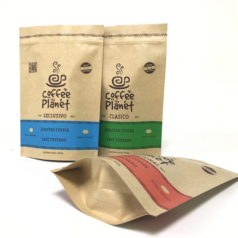 Микронов Kraft бумажный MOPP VMPET цвета Pantone 180 стоит вверх мешок