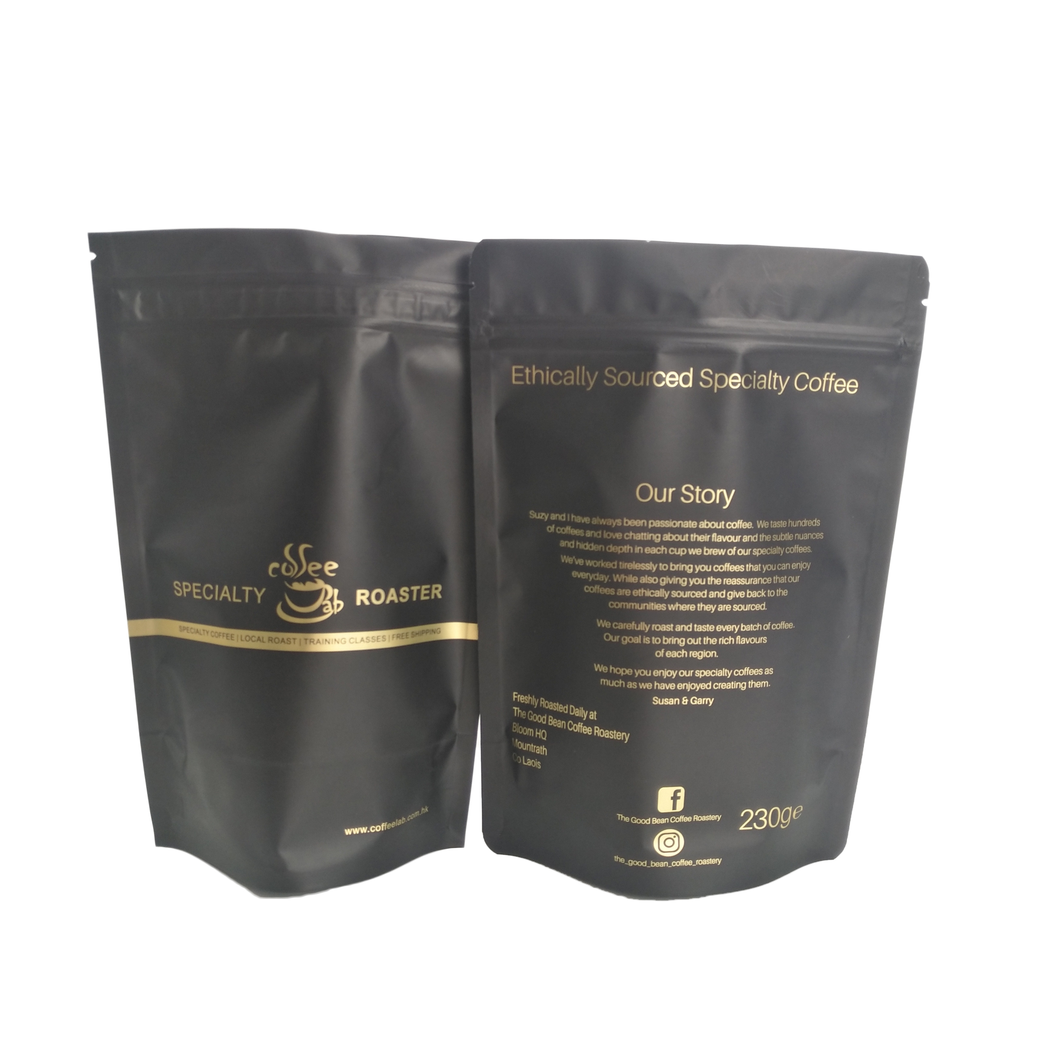 Штейновая фольга отделки чернением стоит вверх сумка кофе сумки молнии упаковывая с прокладками золота