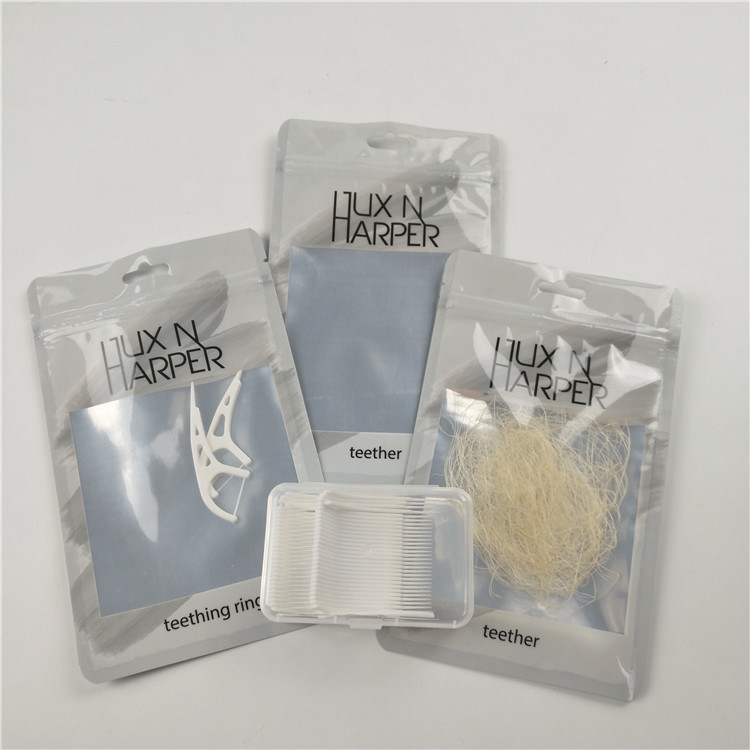 Лоснистой ясной упаковка сумки замка застежка-молнии полиэтиленовых пакетов отверстия вида зубоврачебной зубочистки фронта подгонянная алюминиевой фольгой