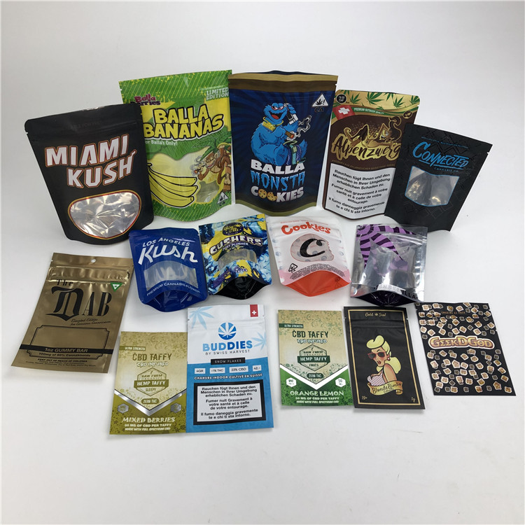 Запах сумки печенья мягкого прикосновения CBD 3.5g придает непроницаемость упаковка мешка фольги Mylar Childproof