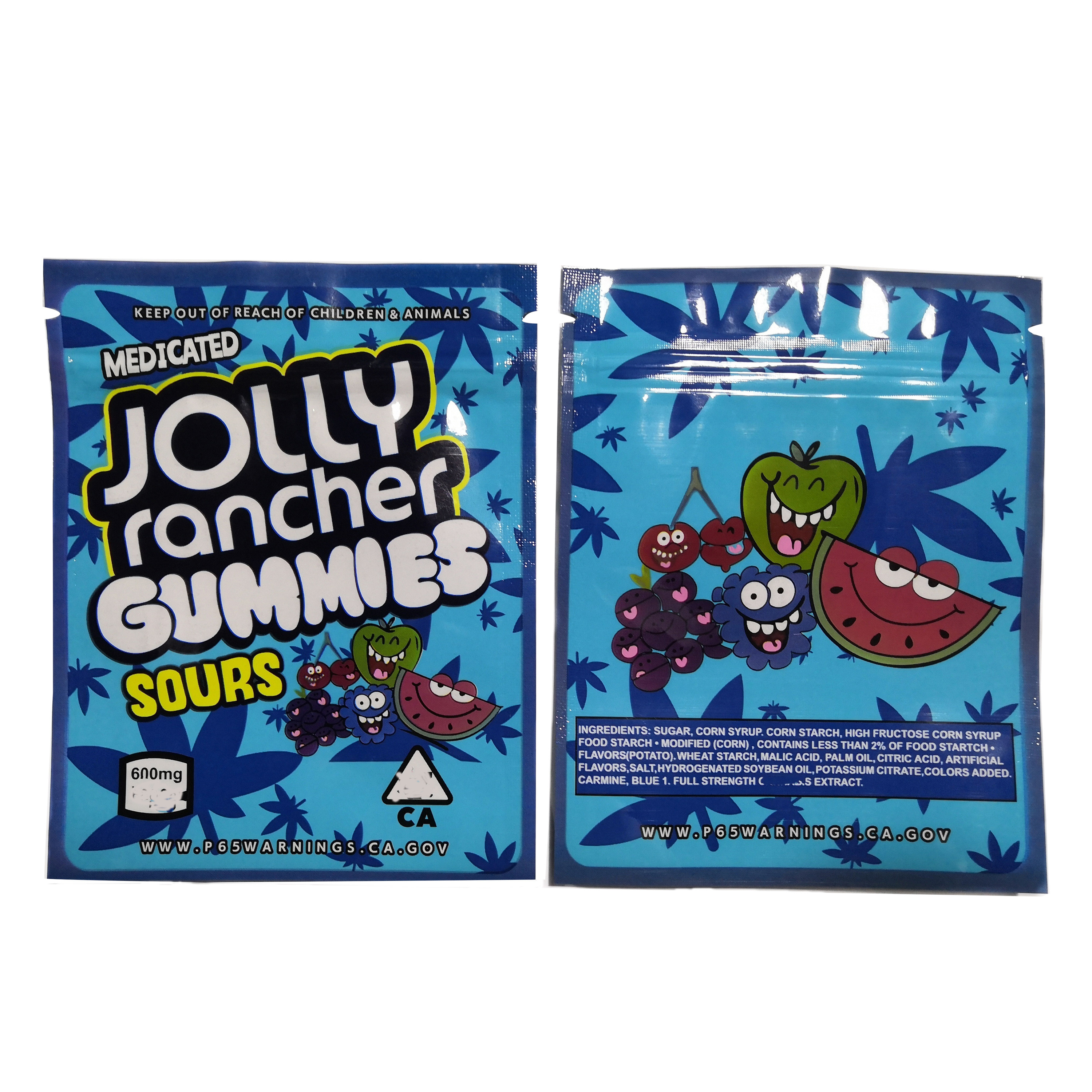 конопля сумки THC Mylar конфеты 200mic CBD Gummies