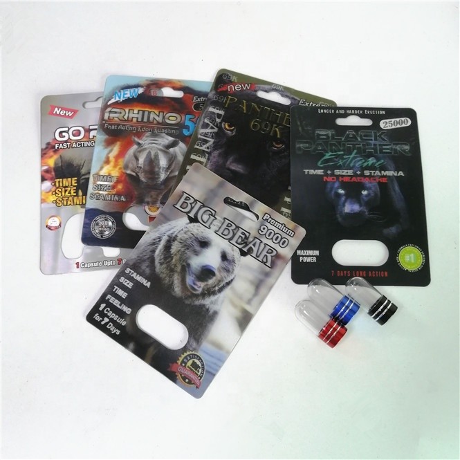 Носорог 99 таблеток повышения 500K упаковывая печатание шелка карт