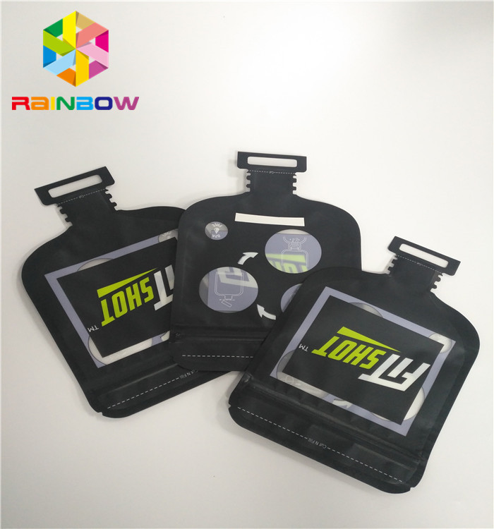 Полиэтиленовые пакеты неправильной формы конфеты упаковывая изготовленные на заказ с молнией