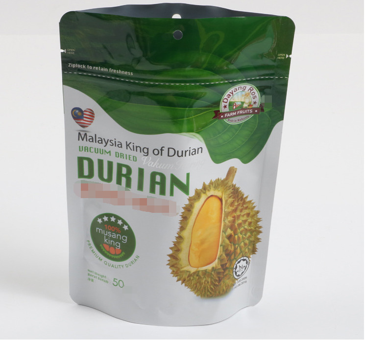 Resealable 120 Mic стоят вверх мешок упаковки еды с молнией