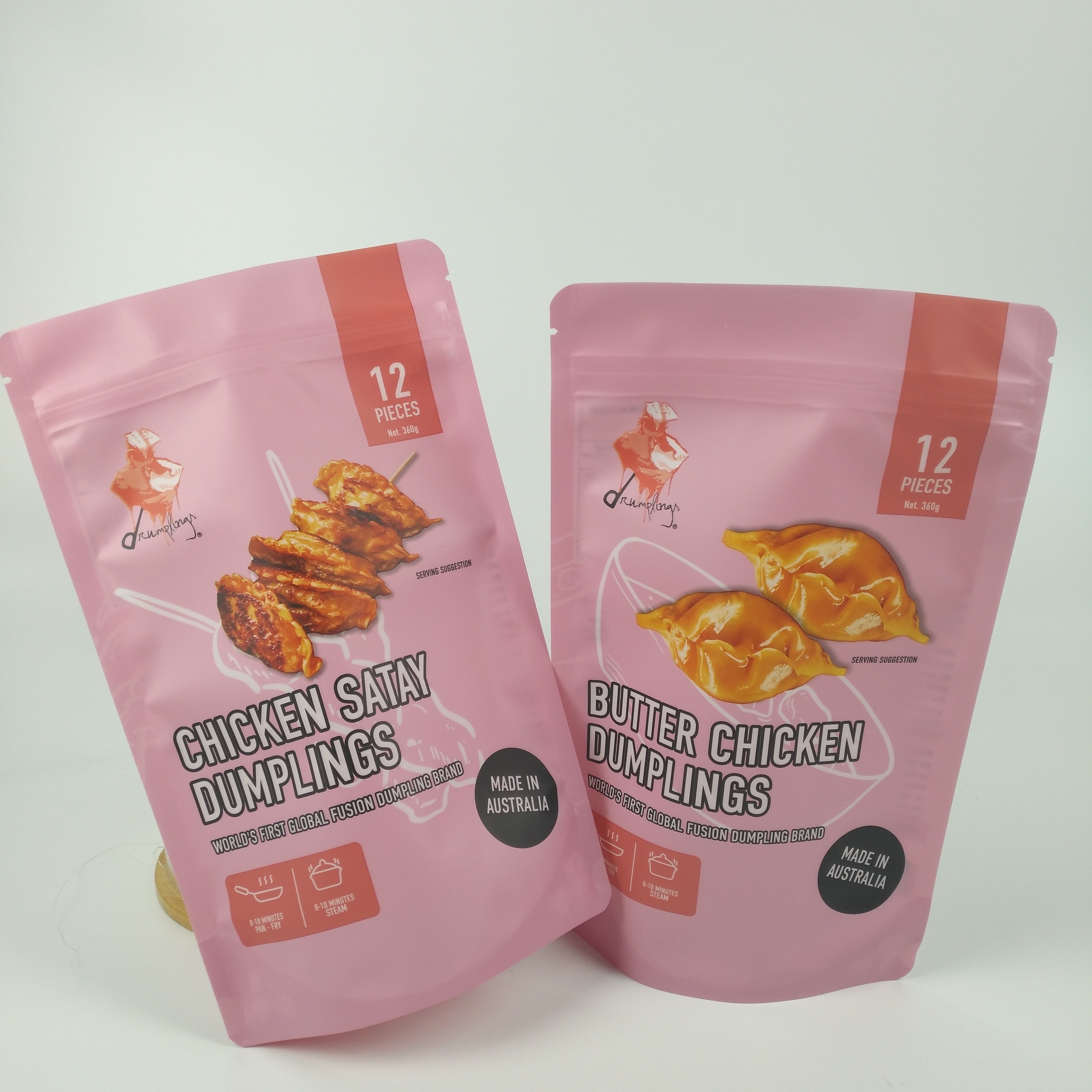 Барьер молнии Matt кофе изготовленный на заказ напечатанный кладет собственную личность в мешки стоя прокатан