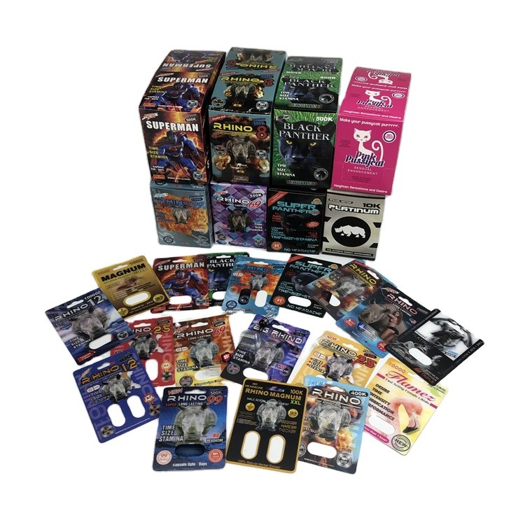 Карта бумаги волдыря карты 500k 3D волдыря таблетки секса SGS Hologram с коробкой дисплея