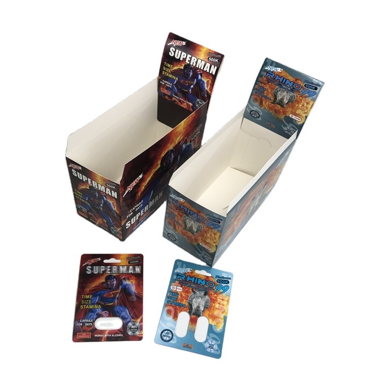 Прямоугольная карточная упаковка с пузырьком толщиной 0,1 мм и экологически чистым материалом