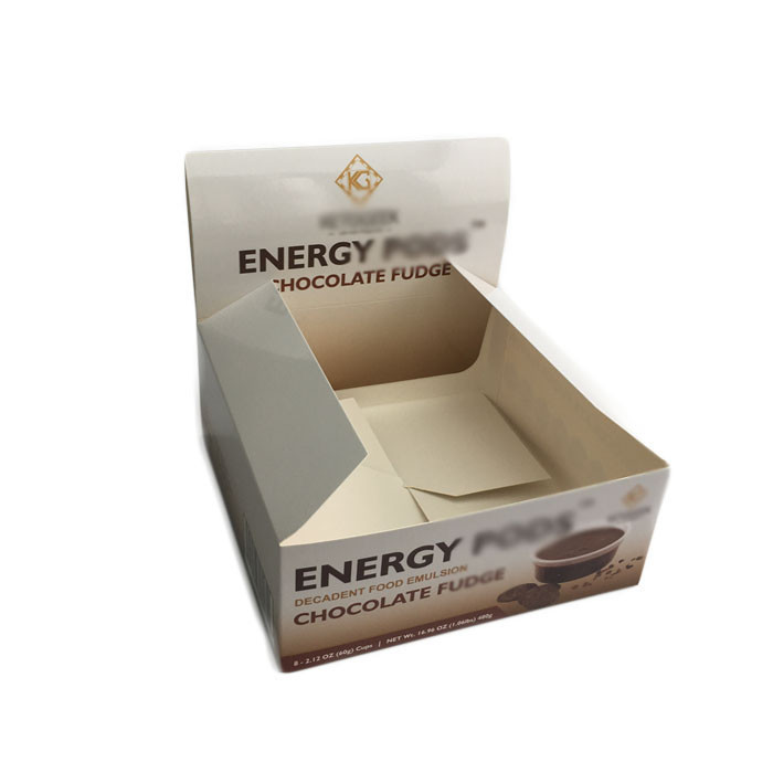 Vmpet доски цвета слоновой кости коробки 350G бумаги дисплея ISO CMYK закуски упаковывая