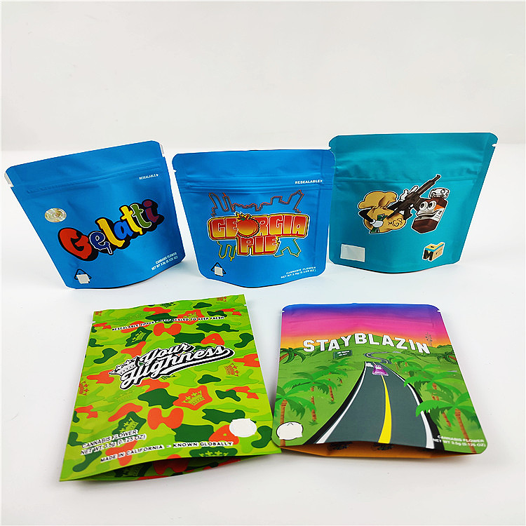 Мешки сумки 3.5g CBD Mylar доказательства запаха печенья FSC BSCI CMYK упаковывая