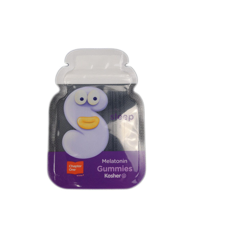 Фольга уплотнения стороны формы 3 Cb изготовленная на заказ упаковывая камедеобразные мешки плоской сумки конфеты изготовленные на заказ пластиковые упаковывая сумку замка застежка-молнии