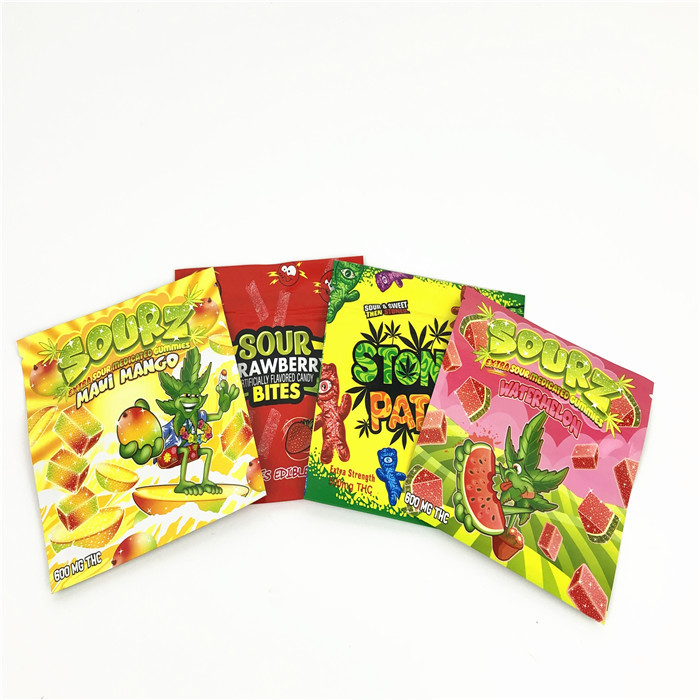 сумка мешка 120mic Childproof Mylar пятна 1lb 3.5g пластиковая MOPP VMPET УЛЬТРАФИОЛЕТОВАЯ Ziplock