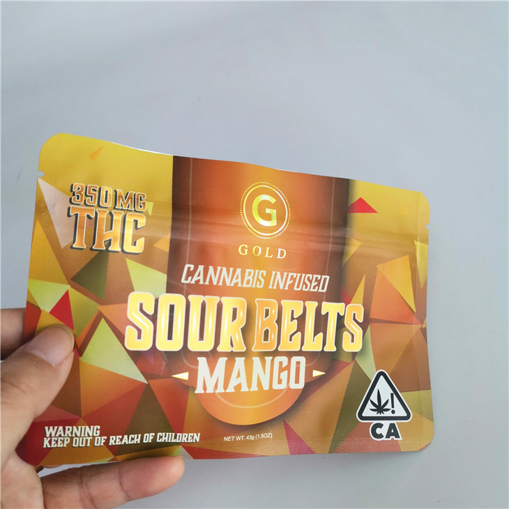 4X6 медленно двигает Ziplock Mylar кладет выровнянные фольгой засорители в мешки THC CBD швейцарские