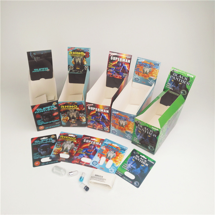 карта Pantone CYMK CMRK волдыря таблетки усиливающего агента 90mic с коробкой дисплея