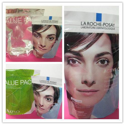 ЛЮБИМЧИК 130mic/AL/NY/PE стоят вверх нижние мешки Gusset для Comstic