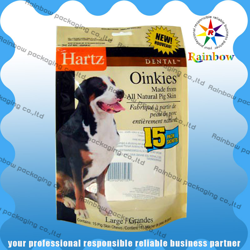 Подгонянный собакой мешок еды любимчика рециркулированный с нижними Gusset и застежкой -молнией