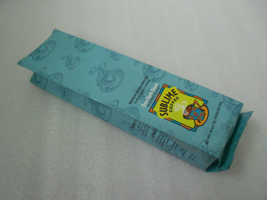 Голубая бортовая алюминиевая фольга упаковывая, упаковывать Gusset кофейного зерна