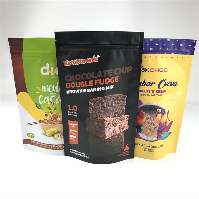 Алюминиевая фольга полиэтиленового пакета замка застежка-молнии качества еды стоит вверх сумка с молнией