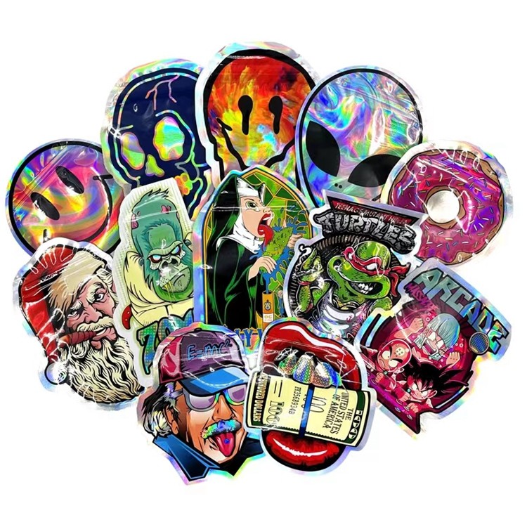 Таможня мешка конфеты круга незаконной Resealable отрезанная плашкой формирует сумку 3.5G 7G Mylar