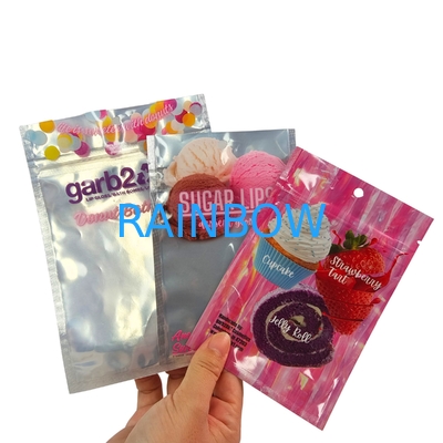  Custom Designed Self-Sealing Moisture-Proof Heat-Sealed Zipper Transparent Front Aluminum Foil Back Mylar Plastic Bag for Sugar