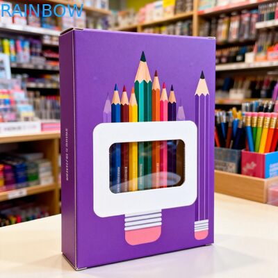 Бумажная коробка нестандартного размера с прозрачным окном для демонстрации и плотностью 350 г для упаковки пищевых продуктов