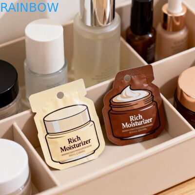 Индивидуальная упаковка для лосьонов и кремов для ухода за кожей, пластиковые мини-саше для косметических образцов из майларовой фольги, пакеты с термозапечаткой, маленькие мини-пакетики