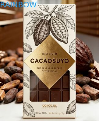 Индивидуальная биоразлагаемая коробка из крафт-бумаги пищевого качества с прозрачным окном для упаковки шоколадных батончиков