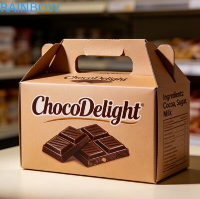 Подарочная коробка для свадьбы с золотым тиснением и прозрачным окном для сладостей и шоколада